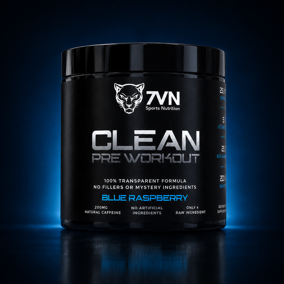 7VN CLEAN Pre Workout Blue Raspberry product